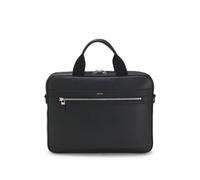 HUGO Aktentasche aus Kunstleder mit Logo-Schriftzug und abnehmbarem Riemen - Style HUKE_DOC CASE, 50568366 Schwarz ONESI