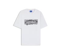 HUGO All-gender T-Shirt aus Baumwoll-Jersey mit Grafik-Print - Style Nedirix, 50549162 Weiß XXL