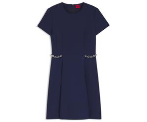 HUGO Ausgestelltes Kleid mit Ketten-Details - Style Kaelyn, 50564798 Blau 40