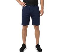 HUGO Pyjama-Hose aus geripptem Baumwoll-Mix mit Logo-Bund - Style AZURI SHORTS, 50566128 Dunkelblau M