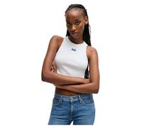 HUGO Tanktop aus Stretch-Baumwolle mit Logo-Aufnäher - Style Baby Tank_B, 50511450 Weiß XXL