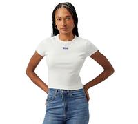 HUGO Slim-Fit T-Shirt aus Stretch-Baumwolle mit Logo-Aufnäher - Style Baby Tee_B, 50510749 Weiß XXS