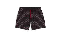 HUGO Badeshorts mit durchgehendem Split-Logo-Print - Style DODY, 50545401 Schwarz S