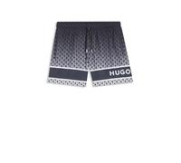 HUGO Badeshorts mit Streifen und Logo-Print - Style PALMS_SWIM_SHORTS, 50561097 Grau S