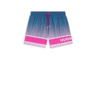 HUGO Badeshorts mit Streifen und Logo-Print - Style PALMS_SWIM_SHORTS, 50561097 Pink L