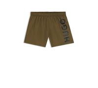 Badeshorts HUGO UNDERWEAR "ABAS", Herren, Gr. M, N-Gr, open grün 355, Microfaser, Obermaterial: 100% Polyester, sportlich, Badehosen, seitlich mit großem HUGO Logo-Print (70085364-M) open grün 355