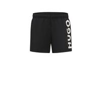 HUGO Schnell trocknende Badeshorts mit vertikalem Logo-Print - Style ABAS, 50513979 Schwarz XL