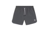 HUGO Badeshorts mit Waffelstruktur und gesticktem Stack-Logo - Style CHAFFLE SWIMTRUNK, 50540152 Grau M