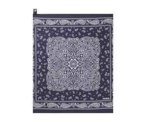 HUGO Bandana mit Paisley-Print aus Viskose-Mix mit Seide - Style Bandana cm 60x60, 50567416 Blau gemustert ONESI