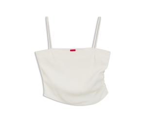 HUGO Bandeau-Top mit Riemchen - Style Cabivea, 50559167 Weiß 42