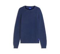 HUGO Baumwollpullover mit Ripp-Struktur - Style Sondye-1, 50571274 Dunkelblau L