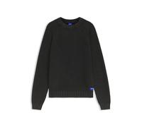 HUGO Baumwollpullover mit Ripp-Struktur - Style Sondye-1, 50571274 Schwarz XXL