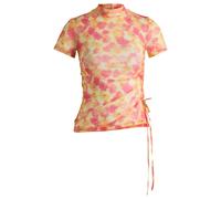 HUGO Bedrucktes Top aus Mesh mit geraffter Seite - Style Dastoria, 50537187 Rosa gemustert XS