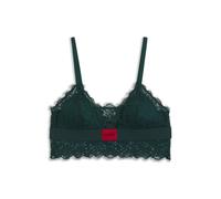 HUGO BH mit Spitzenbesatz und rotem Logo-Label - Style TRIANGLE RL LACE, 50535060 Dunkelgrün M