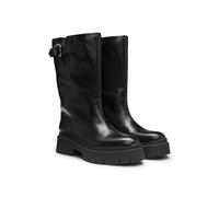 HUGO Biker-Boots aus Kunstleder mit Schnallen-Detail - Style Kris_BkBoot_BROM, 50552735 Schwarz 36