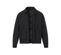 HUGO Wattierter Regular-Fit Mantel aus wasserabweisendem Gewebe - Style Bardo2541, 50546200 Schwarz S