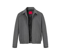 HUGO Blouson Herren Umlegekragen Woll-Stretch schwarz, 48 (S)