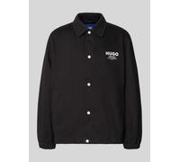 HUGO Blue Regular Fit Bomberjacke / Blouson aus reiner Baumwolle Modell 'Biyo2631' in BLACK, Größe L