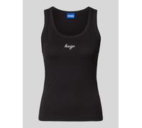 HUGO Blue Regular Fit Tanktop aus Baumwoll-Mix Modell 'Damatank_B' in Black, Größe M