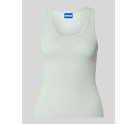 HUGO Blue Regular Fit Tanktop aus Baumwoll-Mix Modell 'Damatank_B' in Schilf, Größe XS