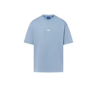HUGO Loose-Fit T-Shirt aus Baumwolle mit Logo-Artwork hinten - Style Nalono, 50509776 Hellblau S