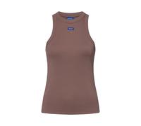 HUGO Slim-Fit Top aus Stretch-Baumwolle mit blauem Logo-Aufnäher - Style Easy Tank_B, 50508857 Braun XS