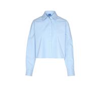 Hemdbluse HUGO BLUE "Epic", Damen, Gr. 40, open miscellaneous 994, Popeline, Obermaterial: 100% Baumwolle, gestreift, relaxed fit hüftlang, 1-Knopf-Manschette mit Schlitz, Blusen Hemdbluse, aus Baumwo