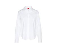 HUGO Regular Fit Hemdbluse aus reiner Baumwolle Modell 'ESSENTIAL' in Weiss, Größe 40