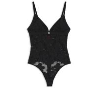 HUGO Body aus floraler Spitze mit Stack-Logo - Style BLOOM LACE BODYSUIT, 50561602 Schwarz M