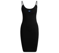 HUGO Bodycon-Kleid aus Stretch-Baumwolle mit Logo-Aufnäher - Style Narya_B_2, 50538896 Schwarz XS