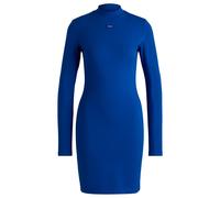 HUGO Bodycon-Kleid aus Stretch-Baumwolle mit Logo-Aufnäher - Style Nilla_B, 50531138 Blau XL