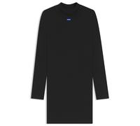 HUGO Bodycon-Kleid aus Stretch-Baumwolle mit Logo-Aufnäher - Style Nilla_B, 50545016 Schwarz M