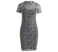 HUGO Bodycon-Kleid aus Stretch-Mesh mit Digital-Print - Style Nastaja_B, 50537176 Schwarz gemustert XS