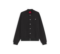 HUGO Bomberjacke aus Interlock-Jersey mit Stack-Logo-Detail - Style Dabin, 50563037 Schwarz XS