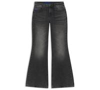 HUGO Bootcut-Jeans mit mittlerem Bund aus Baumwollmischung mit feinen Längsstreifen - Style Gelissa_3_B, 50568482 Schwarz gemustert 27/32