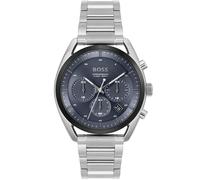 BOSS Chronograph mit Gliederarmband und blauem Zifferblatt - Style TOP, 58129460 Silber ONESI