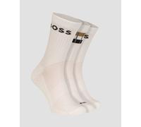Hugo Boss 3p Qs Rib Stripe Herrensocken In Weiß 50510692-100 Weiß 40;42;44;46;41;43;45