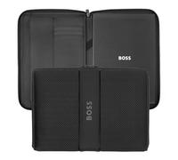 Hugo Boss Konferenzmappe Arche – DIN-A4, Schwarz, Logo-Detail