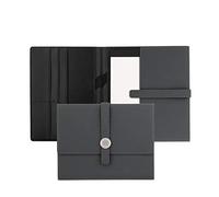 Hugo Boss A5 Schreibmappe Executive Grey Grau Polyurethane 40 Blatt Block, Maße: 170 x 230 x 20 mm HDM004H