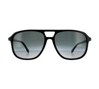 Hugo Boss Aviator Mens glänzend schwarz grau Gradient Sonnenbrille Einheitsgröße
