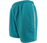 HUGO BOSS Bade Shorts M 441 türkis Aqua Blue Normale Länge mit Gesäßtasche und Innenslip