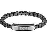 HUGO BOSS - Boss Armband Devon Edelstahl, Schwarz / Silber