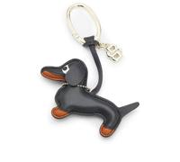 HUGO BOSS - Boss Dackel Schlüsselanhänger / Taschenanhänger aus Leder, Schwarz
