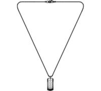 HUGO BOSS - Boss Doppel-Plaketten-Halskette Edelstahl, Schwarz / Silber