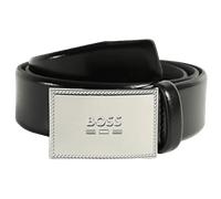 HUGO BOSS - Boss Gürtel Jinko, Schwarz-Silber