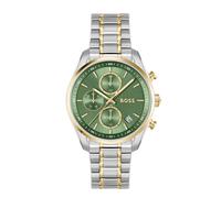 BOSS Zweifarbige Uhr mit grünem Zifferblatt und Gliederarmband - Style GRAND TOUR LADIES, HB1502766 Silber ONESI