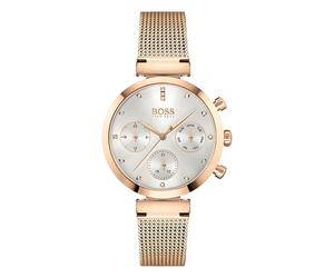Hugo Boss Damenuhr Chronograph Edelstahl roségold