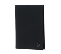 HUGO BOSS Double B Passport Case Saffiano Black