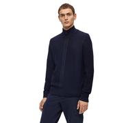 Hugo Boss Strickjacke BOSS ORANGE Avac_FZ – Logostickerei auf der Brust, blau (dark blue404) XXXL