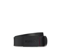 HUGO Büffelledergürtel mit Koppelschließe - Style Gethon_Sz35, 50548359 Schwarz 80
